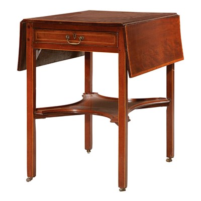 Lot 323 - George III Satinwood Banded Line Inlaid...