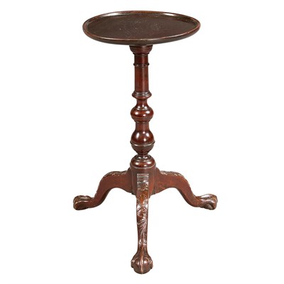 Lot 215 - George II Mahogany Candlestand The dished...