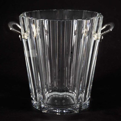 Lot 159 - Baccarat Metal Mounted Glass Champagne Cooler...