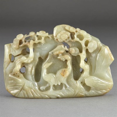 Lot 690 - Chinese Celadon Jade Boulder Late 19th century...