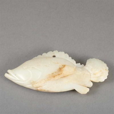 Lot 134 - Chinese Celadon Jade Ming Style Carp The full...