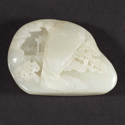 Lot 108 - Chinese White Jade Boulder 19th Century The...