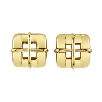 Lot 616 - Pair of Gold Earclips, Tiffany & Co.