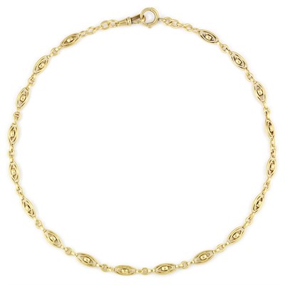 Lot 594 - Antique Gold Watch Chain Necklace