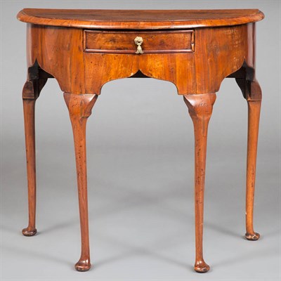 Lot 356 - George II Walnut Demilune Console Height 30...