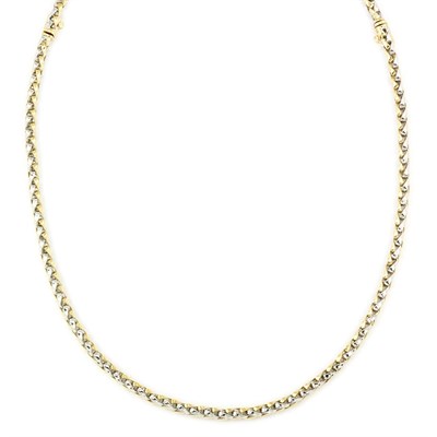 Lot 494 - Two-Color Braided Gold Necklace/Bracelet Combination