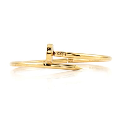 Lot 669 - Gold Nail Head Bangle Bracelet, Aldo Cipullo