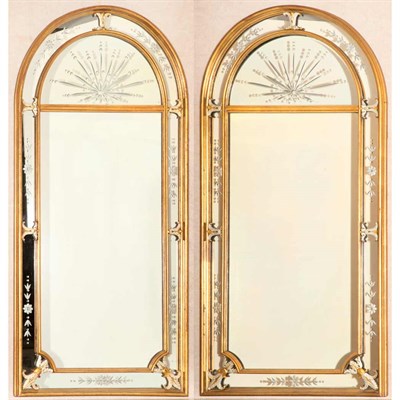 Lot 174 - Pair of French Style Gilt-Wood and Mirror...