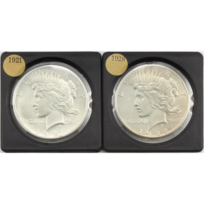 Lot 329 - Peace Dollar Group Collection of forty-three...