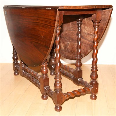 Lot 209 - English Mahogany and Oak Drop-Leaf Gate Leg...