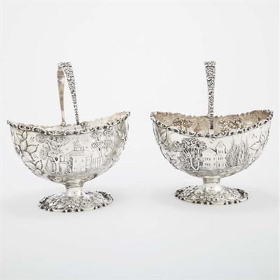 Lot 276 - Pair of Kirk & Sons Repousse Sterling Silver...