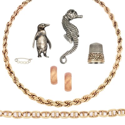 Lot 249 - Group of Gold and Sterling Silver Jewelry