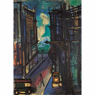 Lot 22 - Ben Benn American, 1884-1983 Street Scene,...
