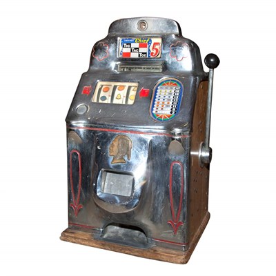 Lot 281 - Jennings Indian Head 5-Cent Metal Slot Machine