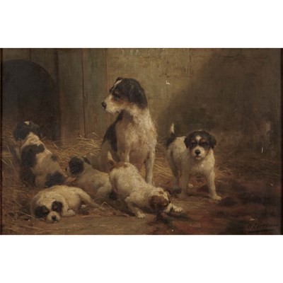 Lot 12 - Otto Eerelman Dutch, 1839-1926 A Mother's...