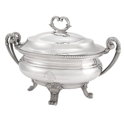 Lot 275 - George III Silver Tureen Marked WP, London,...