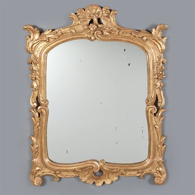 Lot 213 - Italian Rococo Style Gilt-Wood Mirror Height...