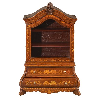 Lot 324 - Dutch Marquetry Inlaid Walnut Table Cabinet...