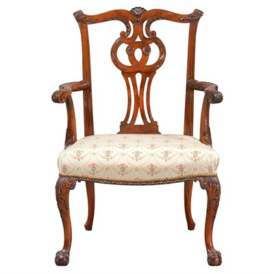 Lot 439 - George III Style Mahogany Armchair
