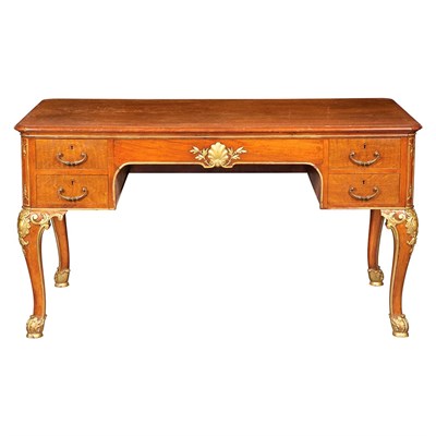 Lot 179 - Gilt-Metal Mounted Mahogany Bureau Plat Height...