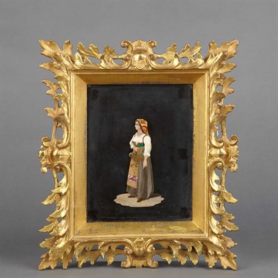 Lot 507 - Italian Pietra Dura Inlaid Marble Plaque of a...