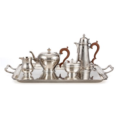 Lot 305 - George V Silver Tea and Coffee Service...
