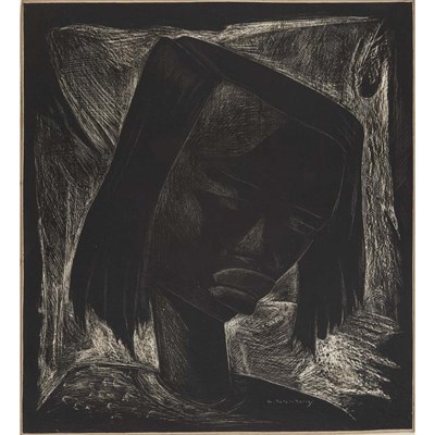 Lot 140 - Angel Botello Puerto Rican, 1913-1986 Young...