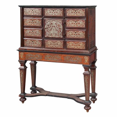 Lot 307 - Louis XIV Pewter Inlaid Rosewood and Parquetry...