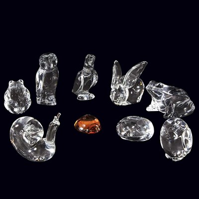 Lot 330 - Group of Nine Baccarat and Steuben Glass...