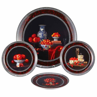 Lot 286 - Set of Six Bernardaud Limoges Porcelain Fruit...