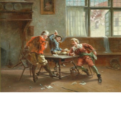 Lot 18 - Ferdinand Fagerlin Swedish, 1825-1907 The Card...