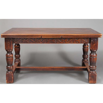 Lot 780 - Baroque Style Carved Oak Draw Leaf Dining...