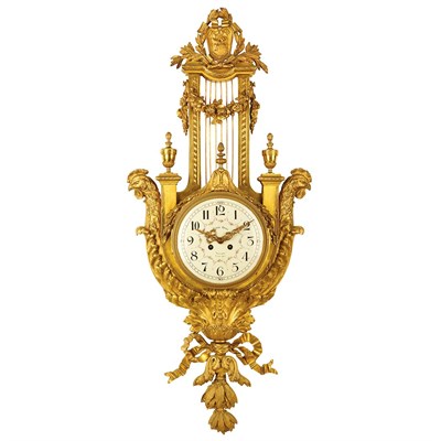 Lot 491 - Louis XVI Style Gilt-Bronze Cartel Clock Of...