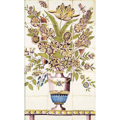 Lot 156 - Framed Delft and Polychromed Tilework Picture...