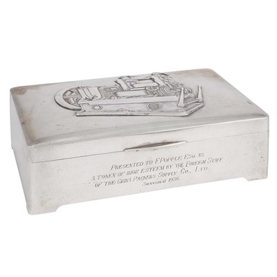 Lot 356 - Russian Silver Cigar Box Circa 1936 Of...