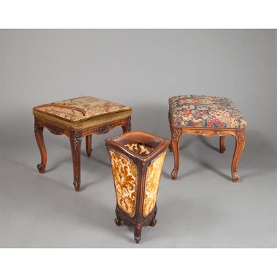 Lot 741 - Two Rococo Style Carved and Dark Stained Oak...