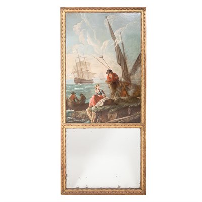 Lot 393 - Louis XVI Style Gilt-Wood Trumeau 19th Century...