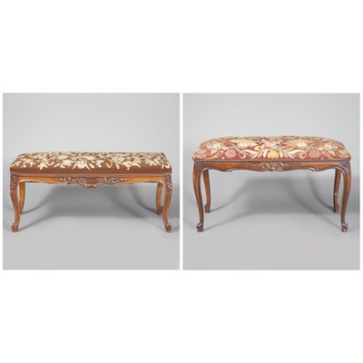 Lot 772 - Two Louis XV Style Carved and Stained Wood...