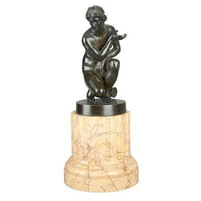 Lot 140 - Italian Bronze Figure of a Kneeling Nude Next...