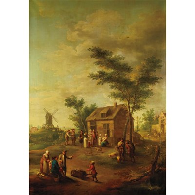 Lot 65 - Dutch School 18th Century Country Family...