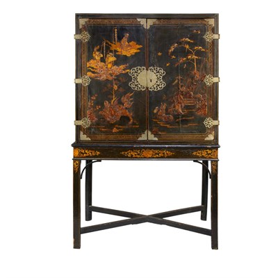 Lot 341 - Continental Lacquer Cabinet on Stand 18th/19th...