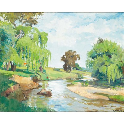 Lot 101 - Constantine Kluge French, 1912-2003 A Bend in...