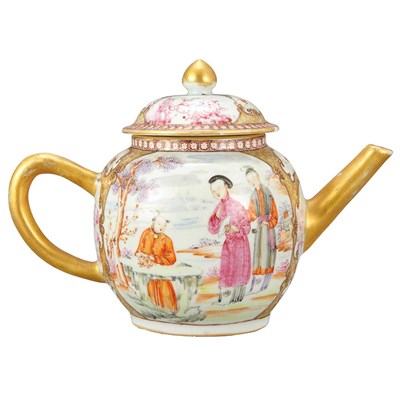 Lot 93 - Chinese Export Famille Rose Porcelain Teapot...