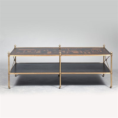 Lot 588 - Regency Style Chinoiserie Decorated Two-Tier...