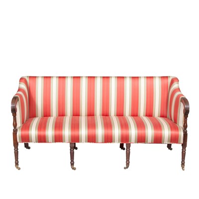 Lot 585 - Regency Mahogany Sofa Length 6 feet.