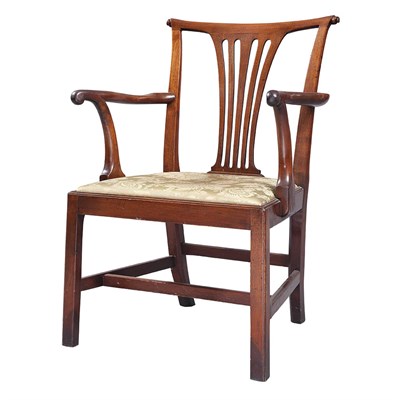Lot 415 - George III Mahogany Armchair Circa 1780 The...