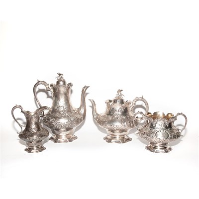 Lot 275 - Victorian Sterling Silver Four-Piece Tea...