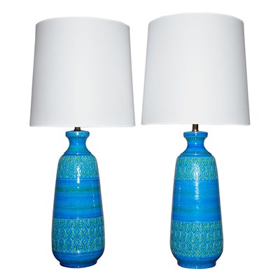 Lot 151 - Bitossi Italian, est. 1921 Pair of Rimini Blu...