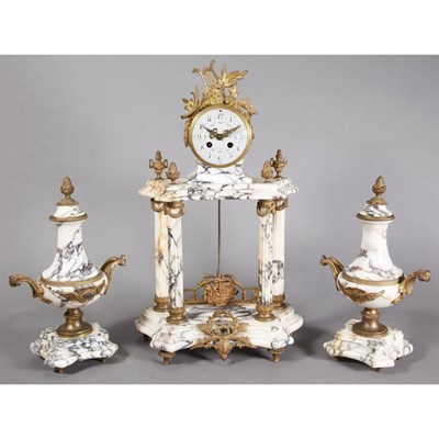 Lot 555 - Louis XVI Style Gilt-Bronze Mounted Marble...