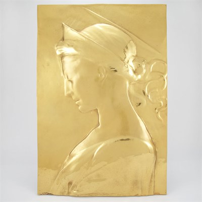 Lot 724 - Neoclassical Style Polished Bronze Portrait...